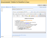 Integration in a content page