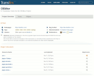 CKEditor UI Translation Center main page.