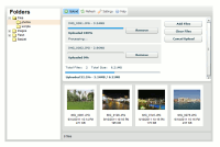Multiple file uploads with progress bar.